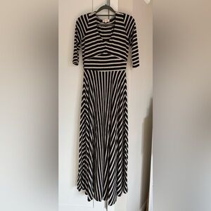 Puella Black and White Striped Maxi Dress, size XSP
